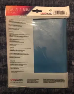 Gamegenic Casual Album Binder Stores 160 Cards Side loading 8-Pocket Blue NEW - Image 2