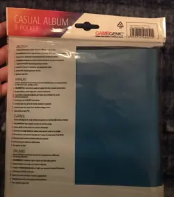 Gamegenic Casual Album Binder Stores 160 Cards Side loading 8-Pocket Blue NEW - Image 5