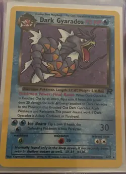 Pokemon TCG Dark Gyarados Card Team Rocket Set 8/82 Vintage LP - Image 2