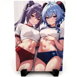 Genshin Impact Keqing Ganyu Sexy Anime Waifu Girl Lewd Goddess Story Art Card - Image 2