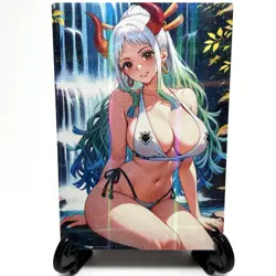 One Piece Yamato Sexy Bikini Anime Waifu Girl Doujin Lewd Goddess Story Art Card - Image 1