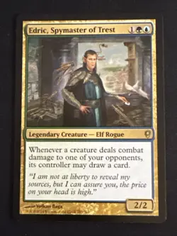 1x Edric, Spymaster of Trest (187) Conspiracy LP MTG Magic the Gathering x1 MKE - Image 1