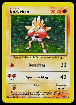 Nockchan (German Hitmonchan) 7/102 - Base Set - Holo Rare Pokemon Card TCG - Image 1