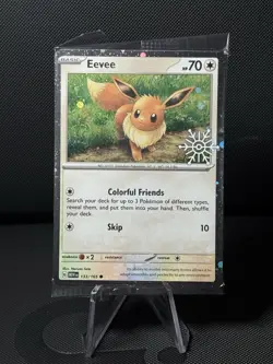 EEVEE 133/165 Pokemon TCG Holiday Calendar 2025 Holo Festive Stamp Promo SEALED - Image 1