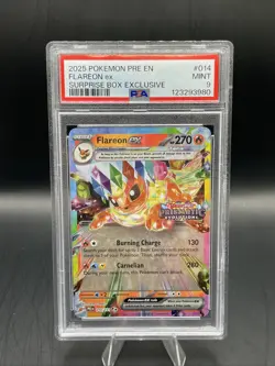 Flareon ex - (Prismatic Evolutions Stamp) 014/131 Pokemon PSA 9 Promo Rare - Image 1