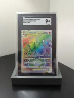 Pokemon TCG Charizard VSTAR Brilliant Stars 174/172 Holo Secret Rare SGC 9 - Image 1