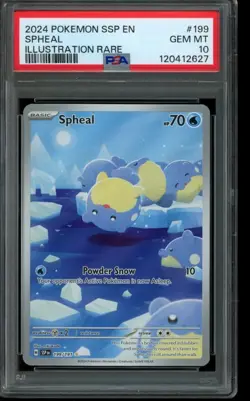 PSA 10 GEM MINT Pokemon Spheal Illustration Rare 199/191 - Image 1