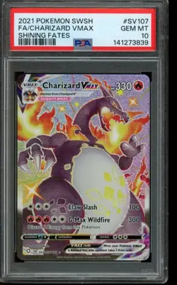 PSA 10 GEM MINT Pokemon Charizard VMAX Shining Fates SV107/SV122 - Image 1