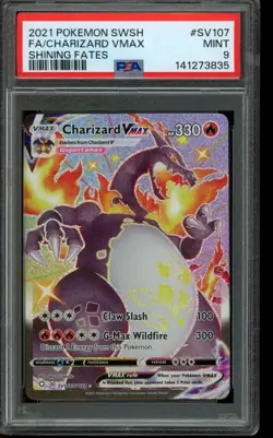 PSA 9 MINT Pokemon Charizard VMAX Shining Fates SV107/SV122 - Image 1