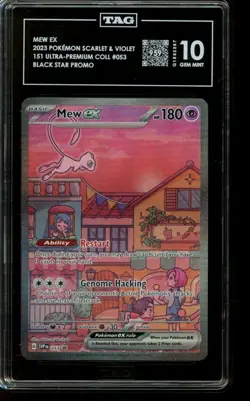 TAG 10 GEM MINT Pokemon Mew ex Scarlet & Violet Promo 053 Black Star - Image 1