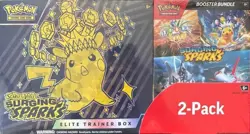 Pokemon Surging Sparks Costco 2-Pack Booster Bundle and Elite Trainer Box SEALED - Image 1