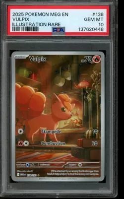PSA 10 GEM MINT Pokemon Vulpix Illustration Rare 138/132 - Image 1