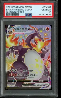 PSA 10 GEM MINT Pokemon Charizard VMAX Shining Fates SV107/SV122 - Image 1
