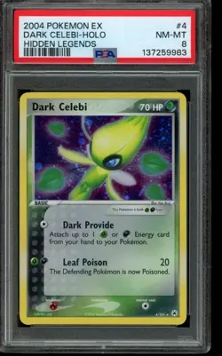 PSA 8 NM-MT Pokemon Dark Celebi Hidden Legends Holo 4/101 - Image 1
