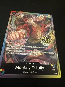 One Piece Monkey D. Luffy Rainbow Leader 3rd Anniversary Stamped - Promo (NM) - Image 2