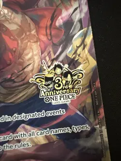 One Piece Monkey D. Luffy Rainbow Leader 3rd Anniversary Stamped - Promo (NM) - Image 3