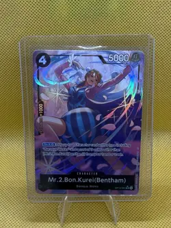 One Piece Mr.2.Bon.Kurei (Bentham) (Alt. Art) The Azure Sea's Seven OP14-091 SR - Image 1