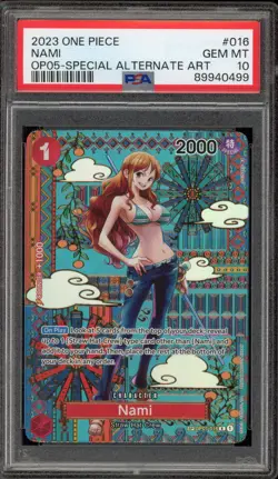 One Piece CCG Nami Special Alternate Art OP01-016 PSA 10 Gem Mint - Image 1
