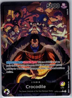 Crocodile (Alternate Art) OP04-058 English Kingdoms of Intrigue - One Piece - NM - Image 1