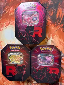 Pokemon TCG: Team Rocket Tin (x3 Tins - x1 Of Each Variant) New In Hand - Image 5