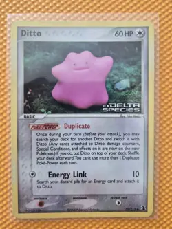 Pokemon Ditto EX Delta Species 35/113 Rare Reverse Holo English 2005 Card LP - Image 1