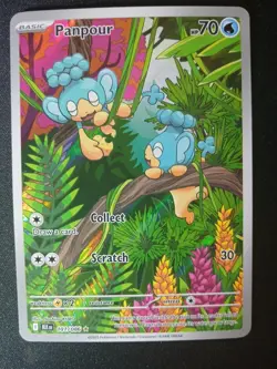 Pokemon TCG Panpour 101/086 NM/M 2025 Black Bolt Full Art Illustration Card 106 - Image 1