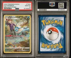 Vaporeon Brilliant Stars Trainer Gallery Holo Card TG02/TG30 Ultra Rare PSA 10 - Image 3