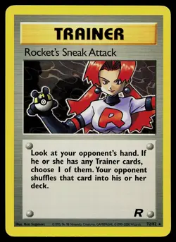 Pokemon Card - Rocket's Sneak Attack Team Rocket 72/82 Rare - Image 1