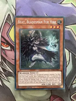 DASA-EN017 Beat, Bladesman Fur Hire Secret Rare 1st Edition NM Yugioh Card - Image 1