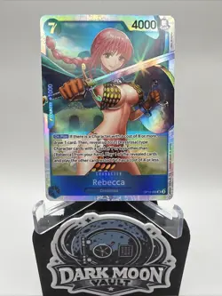 Rebecca OP10-058 SR ONE PIECE Tcg Card Game NM Blue - Image 1