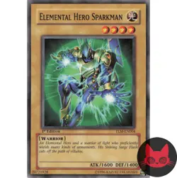 Yugioh Elemental HERO Sparkman TLM-EN004 Common 1st Edition NM - Image 1