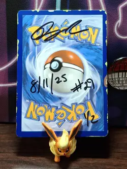 Pokemon Pikachu Hand Painted Card - Image 2
