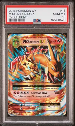 2016 Mega Charizard EX 13/106 PSA 10 Gem Mint Evolutions Pokemon Card - Image 1