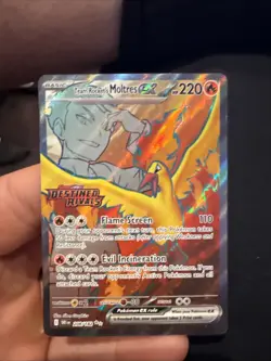 Team Rocket's Moltres ex - (Destined Rivals Stamp) 208/182 Miscellaneous Cards & - Image 1