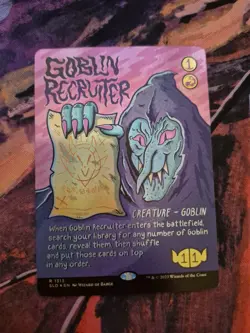 MTG Goblin Recruiter Secret Lair NM Rainbow Foil - Image 1
