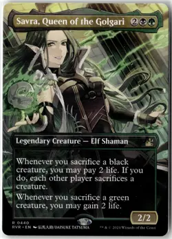 Savra, Queen of the Golgari (Anime Borderless) R Ravnica Remastered 440 NM - Image 1