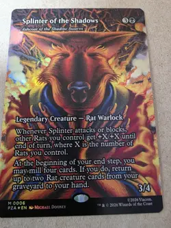 Splinter of the Shadows - Ashcoat of the Shadow Swarm - Foil (Borderless) - Mtg - Image 1