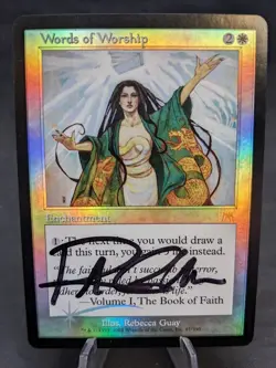 Words of Worship FOIL | MTG Magic the Gathering Onslaught | Artist Signed | NM - Image 1