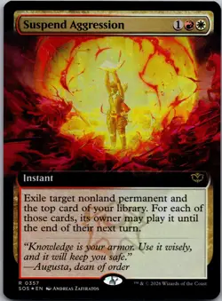Suspend Aggression (Extended Art) R Secrets of Strixhaven 357 NM Foil - Image 1