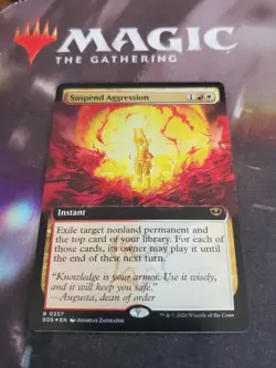 Mtg. Suspend Aggression. Foil Extended Art. Secrets of Strixhaven. Pack Fresh - Image 1
