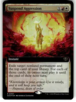 Suspend Aggression (Extended Art) Secrets of Strixhaven FOIL MTG NM - Image 1