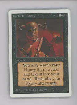 1993 MTG Magic The Gathering Unlimited Edition Demonic Tutor - Image 1