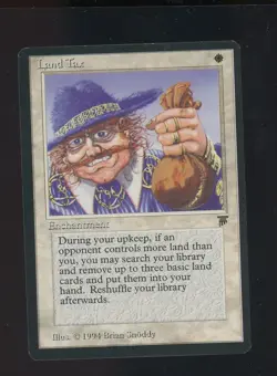 Auction #1 1994 MTG Magic The Gathering Legends Land Tax - Image 1
