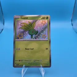The Pokemon Company Oddish 092/091 SV Paldean Fates Shiny Rare Holo English - Image 2