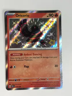 Pokemon TCG Paldean Fates Shiny Oricorio 113/091 Near Mint - Image 1