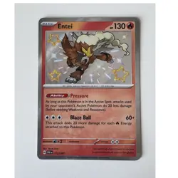 The Pokemon Company Entei 112/091 SV Paldean Fates Shiny Rare Holo - Image 1