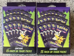 2025 Pokemon Trick or Trade Box With 15 Booster Packs, Lot Of 2 - Image 1