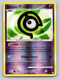 Unown [C] 67/130 Uncommon Diamond & Pearl Pokemon Reverse Holo NM - Image 1