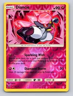 Diancie 94/147 Holo Rare Burning Shadows Pokemon Reverse Holo NM - Image 1