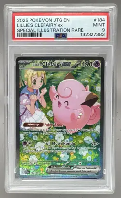 132327383 Lillie's Clefairy ex 2025 Pokemon Journey Together #184/159 PSA 9 - Image 1